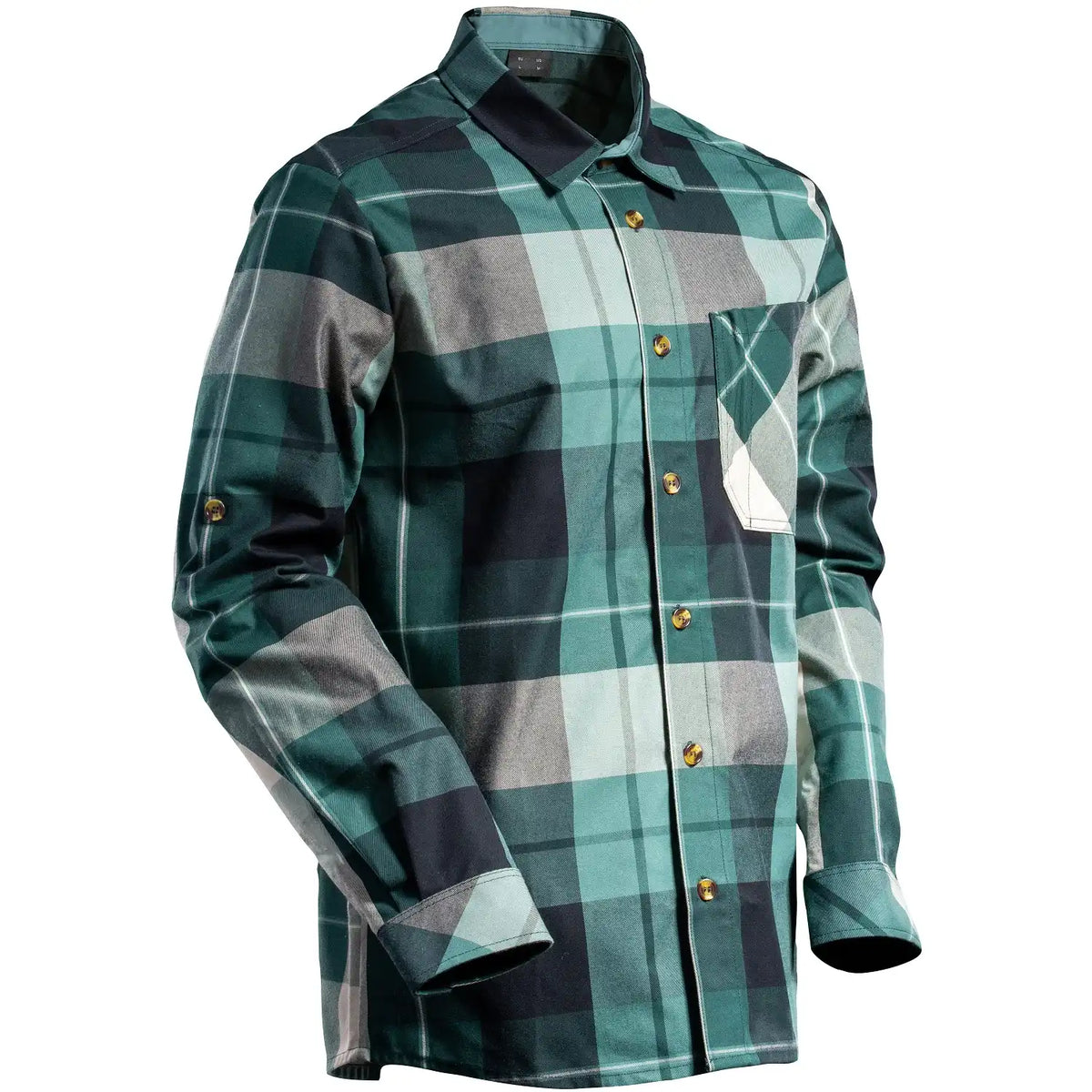 Mascot 22904-446 Customized Flanellhemd – waldgrün-kariert