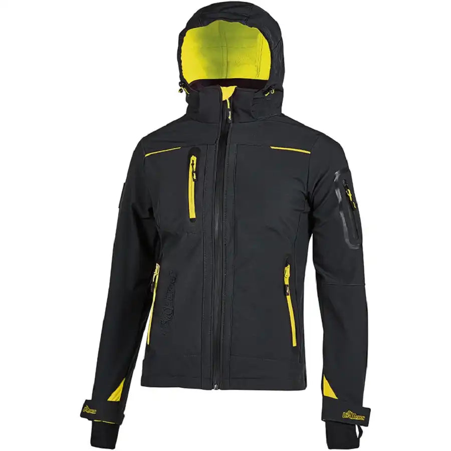U-Power Damen Space Lady Softshelljacke schwarz – schwarz