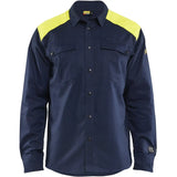 Blåkläder 3238 Multinorm Arbeitshemd marine/gelb – blau