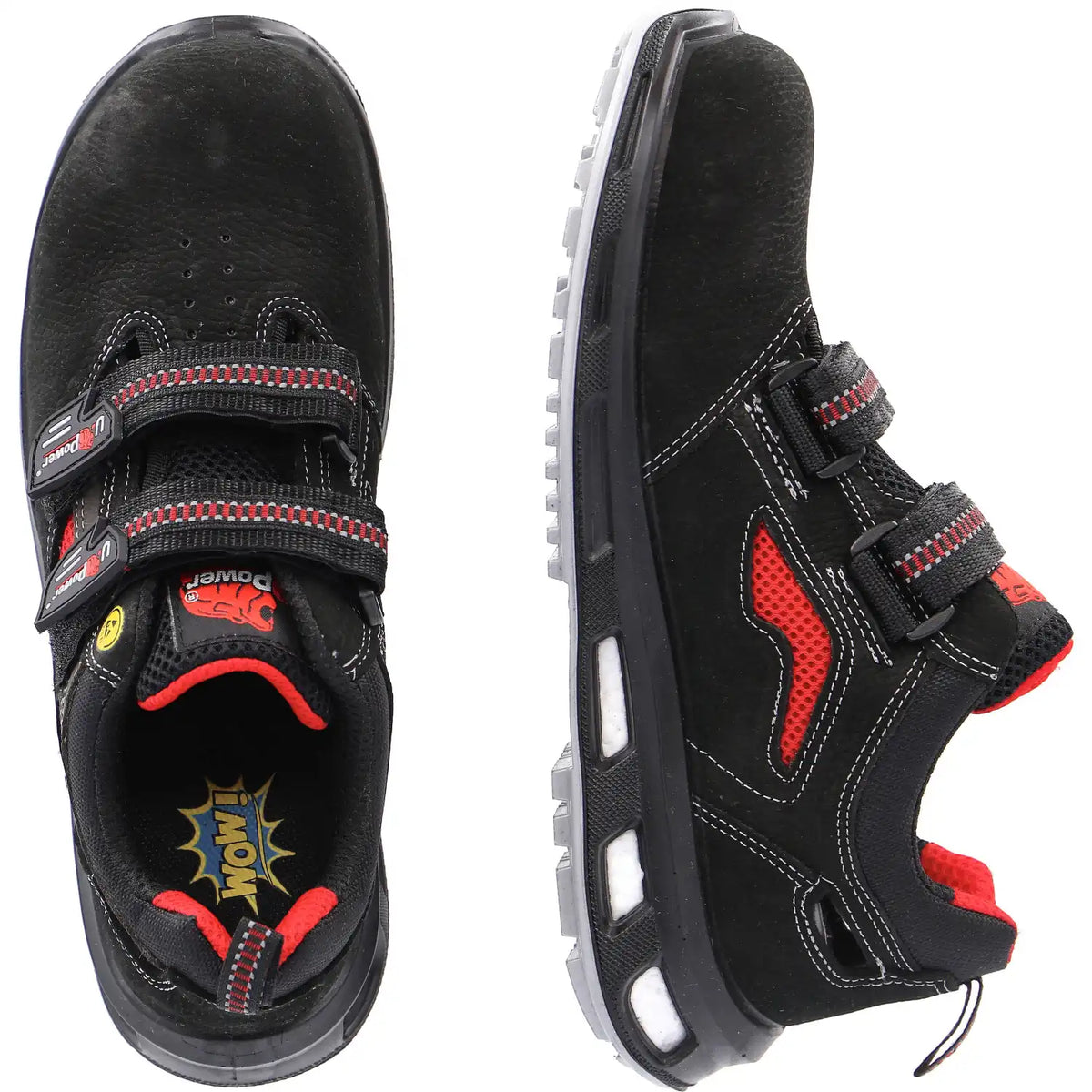 U-Power Cody S1P Sicherheitshalbschuhe schwarz – schwarz