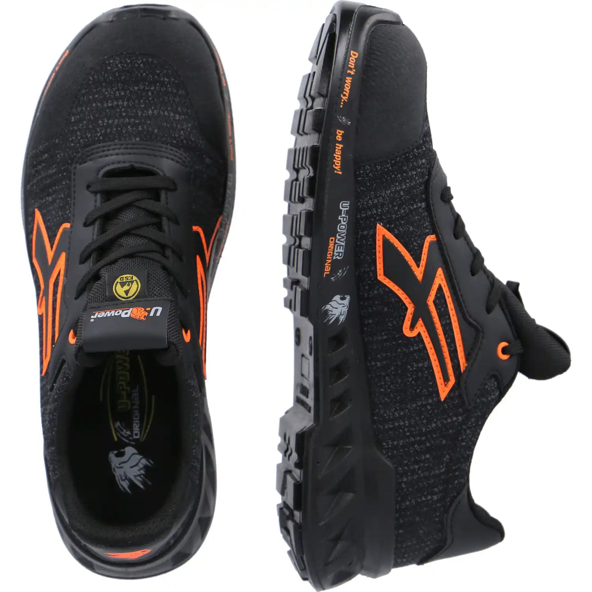 U-Power Bruce Leve S1P Sicherheitshalbschuh rot – schwarz