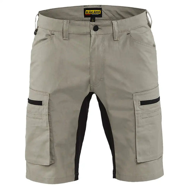 Blåkläder 1449 Service-Shorts Stretch – khaki/schwarz