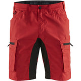 Blåkläder 1449 Service-Shorts Stretch – rot/schwarz