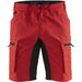 Blåkläder 1449 Service-Shorts Stretch – rot/schwarz