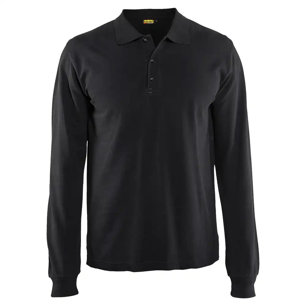 Blåkläder 3388 Langarm Polo-Shirt – schwarz