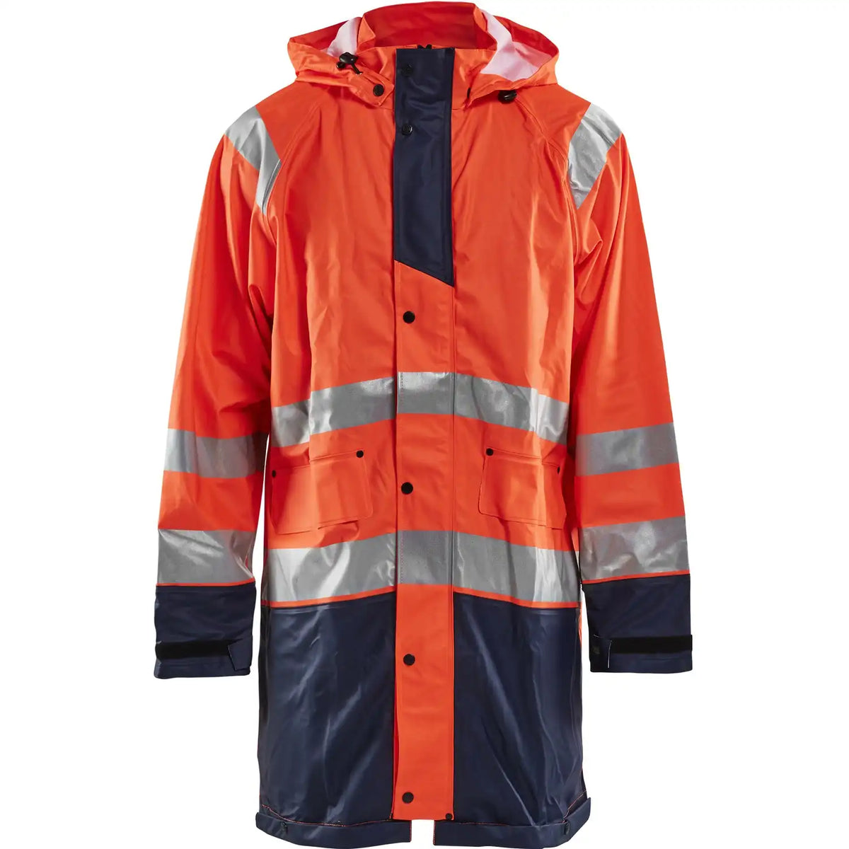 Blåkläder 4324 Level 1 Warnschutz Regenmantel – orange/marine