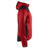 Blåkläder 4930 mit Softshell Strickjacke – rot/schwarz