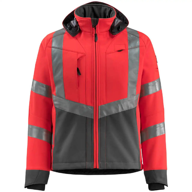 Mascot Blackpool zweifarbig WarnSoftshelljacke – rot/anthrazit