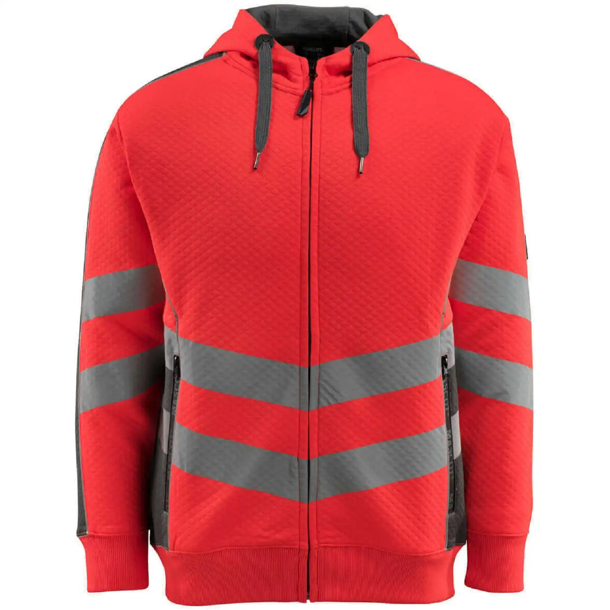 Mascot Corby Safe Supreme Warn-Kapuzensweater – rot/anthrazit