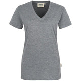 Hakro Damen Classic 126 Women V-T-Shirt – grau-meliert