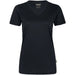 Hakro Damen Coolmax 130g/m² 187 V-Shirt – schwarz