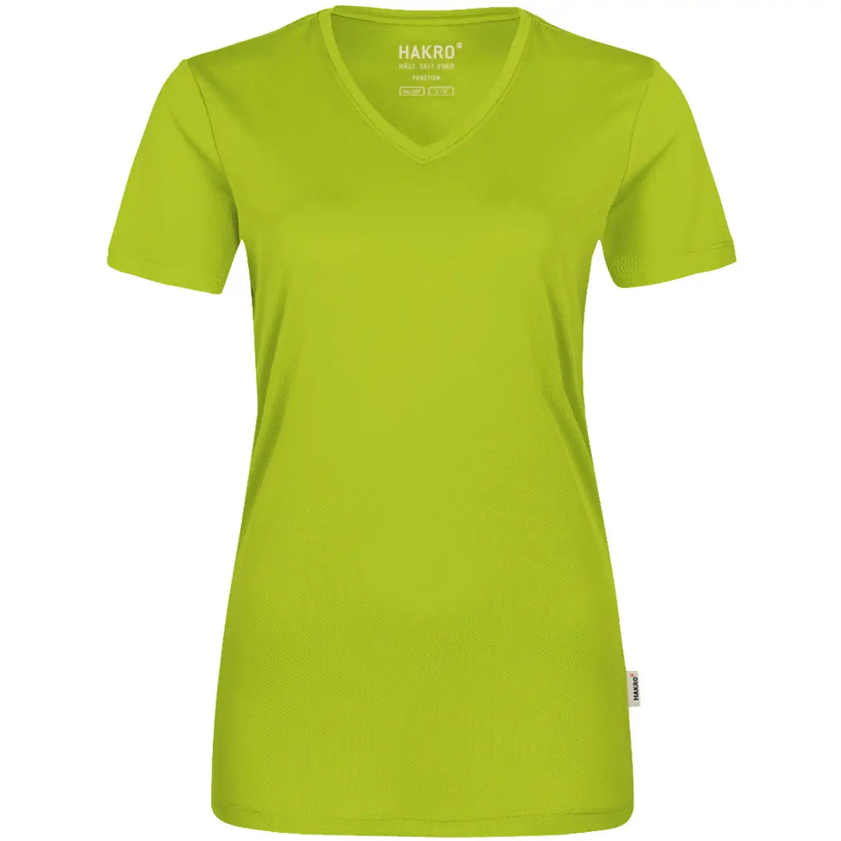 Hakro Damen Coolmax 130g/m² 187 V-Shirt – kiwi