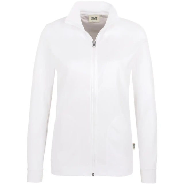 Hakro Damen Interlock 227 Casual-Jacke – weiß