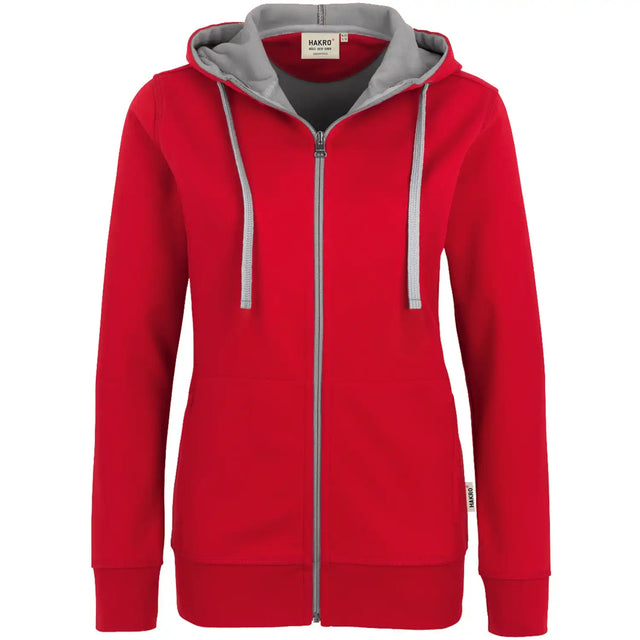 Hakro Damen Bonded 255 -Kapuzen-Jacke – rot