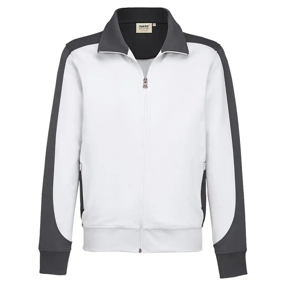 Hakro Performance 477 Sweatjacke Contrast – weiß