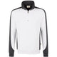 Hakro Performance 476 Zip-Sweatshirt Contrast – weiß