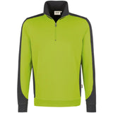 Hakro Performance 476 Zip-Sweatshirt Contrast – kiwi