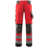 Mascot Kendal Safe Supreme Warnschutz-Hose – rot/dunkelanthrazit