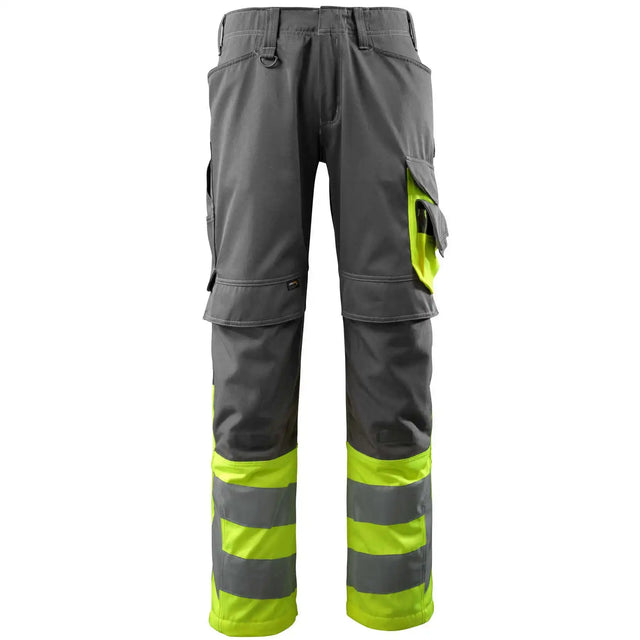 Mascot Leeds Safe Supreme Warnschutzhose – dunkelanthrazit/gelb