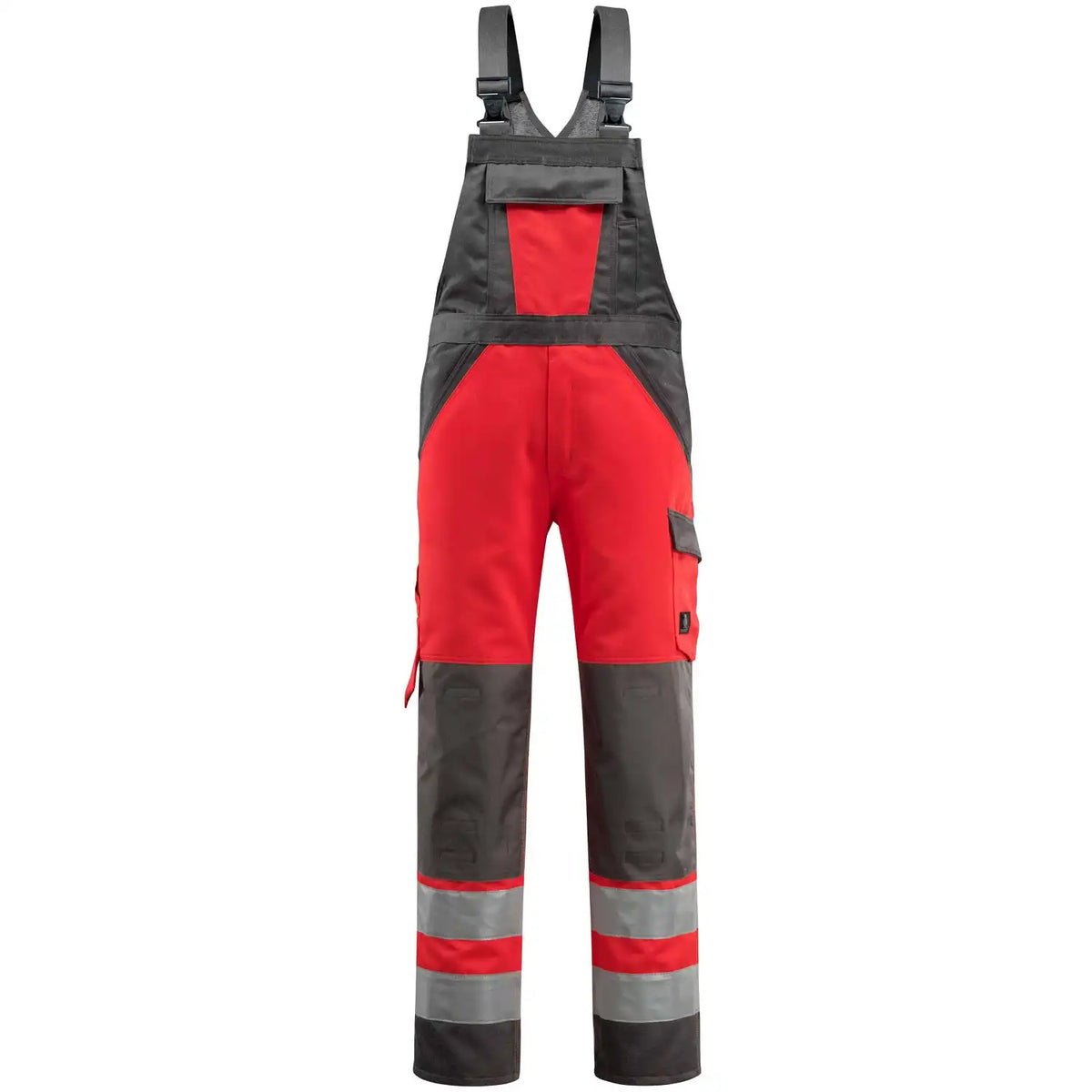 Mascot Gosford Safe Light Warnschutz Latzhose – rot/dunkelanthrazit