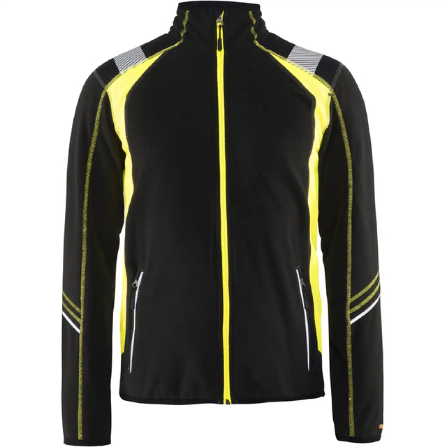 Blåkläder 4993 Microfleece-Jacke – schwarz/gelb