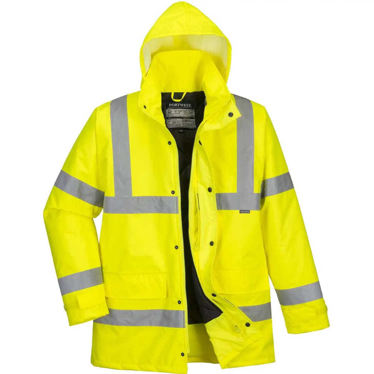Portwest S460 Traffic Warnschutz Regenjacke – gelb