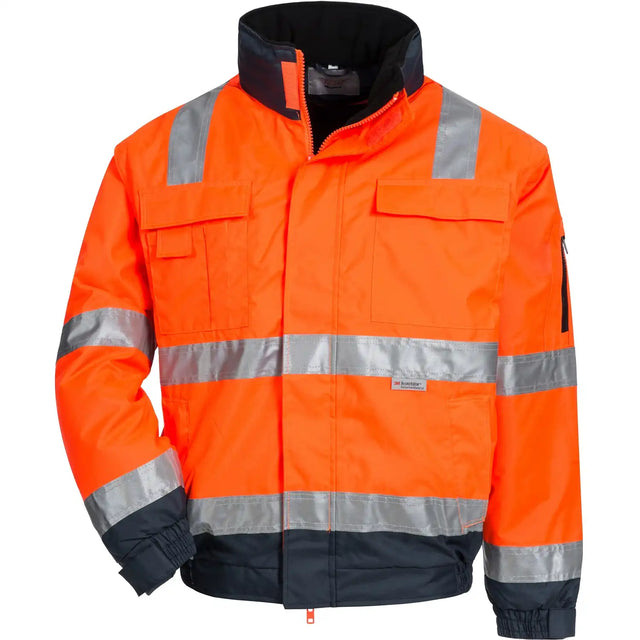 Nitras Motion TEX VIZ Plus Warnschutz Pilotenjacke – orange/blau