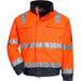 Nitras Motion TEX VIZ Plus Warnschutz Pilotenjacke – orange/blau