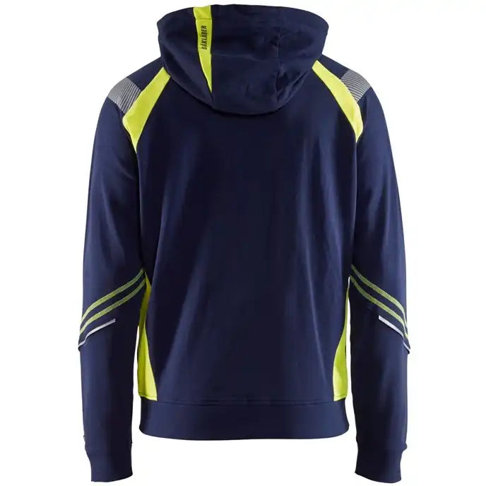 Blåkläder 3433 Kapuzen-Sweatjacke – marine/gelb