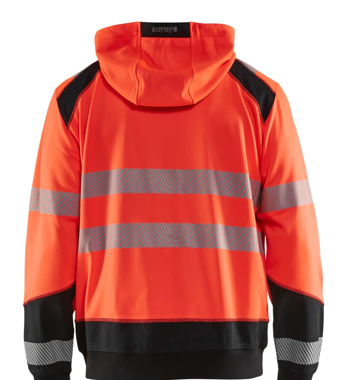 Blåkläder 3546 Warnschutz Kapuzen-Sweatshirt – rot/schwarz