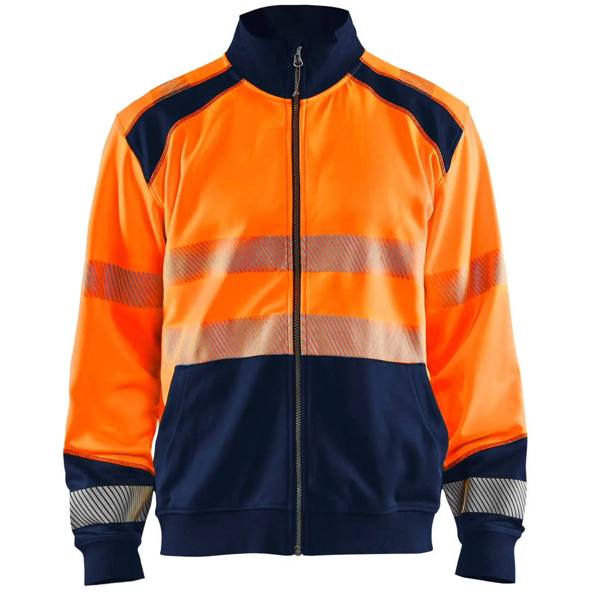 Blåkläder 3558 Warnschutz Sweatjacke – orange/marine