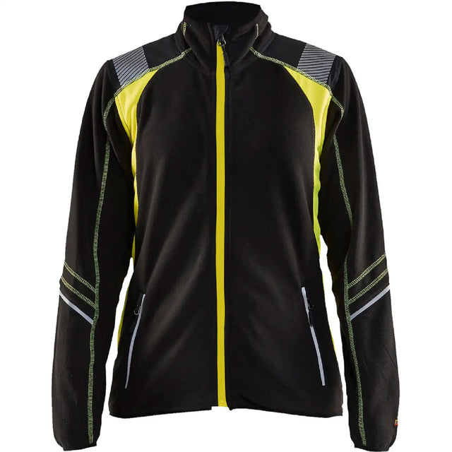 Blåkläder Damen 4973 Microfleece Jacke – schwarz/gelb