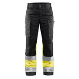 Blåkläder Damen 7161 Warnschutz Bundhose – schwarz/gelb
