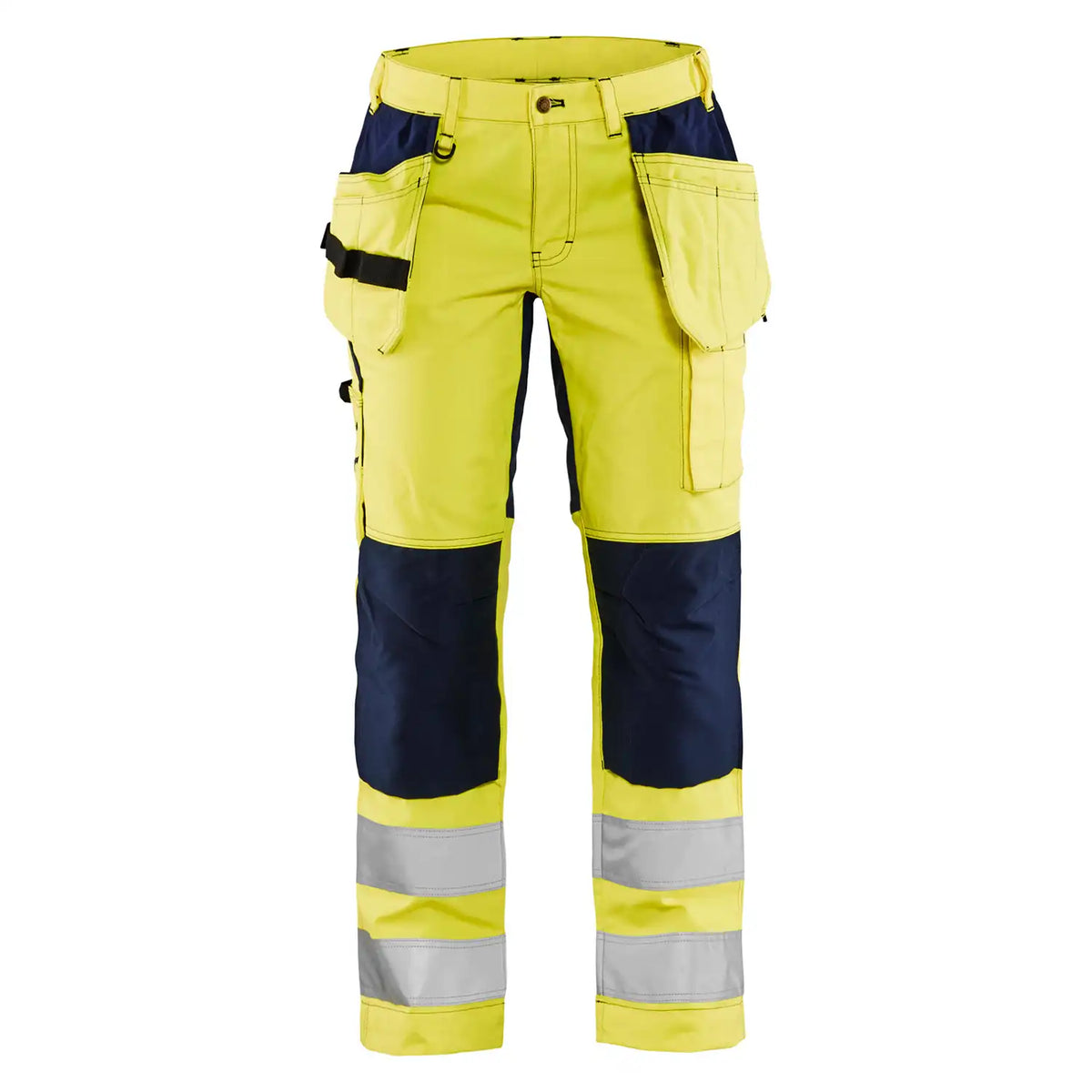 Blåkläder Damen 7163 Warnschutz Handwerkerhose – gelb/marine