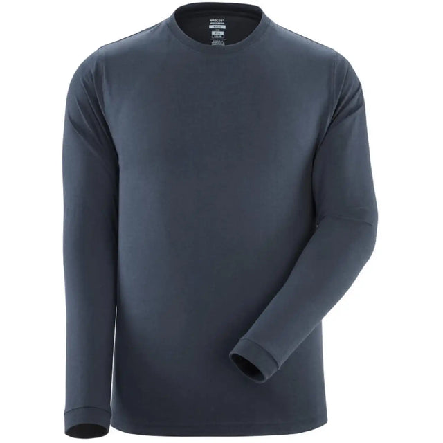 Mascot Herren Rundhals Crossover Langarmshirt – schwarzblau
