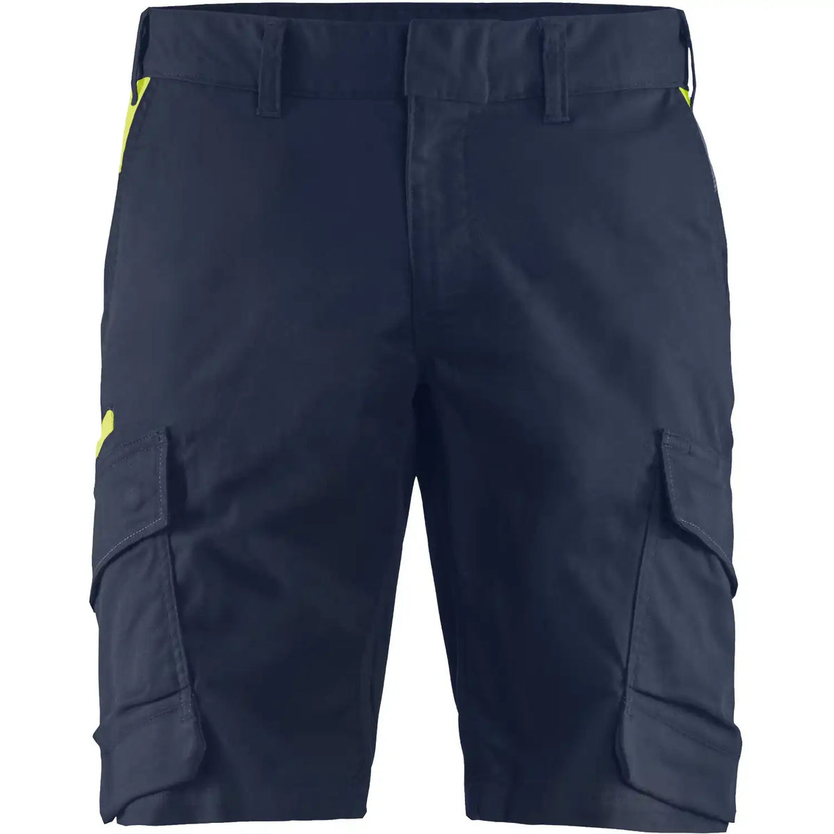 Blåkläder 1446 Industrie Stretch Shorts – dunkelmarine/gelb