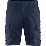 Blåkläder 1446 Industrie Stretch Shorts – dunkelmarine/gelb