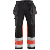 Blåkläder 1558 Warnschutz Stretch Handwerkerhose – schwarz/rot