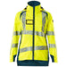 Mascot Damen Accelerate Safe Warnschutz Regenjacke – gelb/dunkelpetroleum
