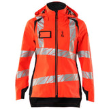Mascot Damen Accelerate Safe Warnschutz Regenjacke – rot/schwarzblau