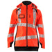Mascot Damen Accelerate Safe Warnschutz Regenjacke – rot/schwarzblau