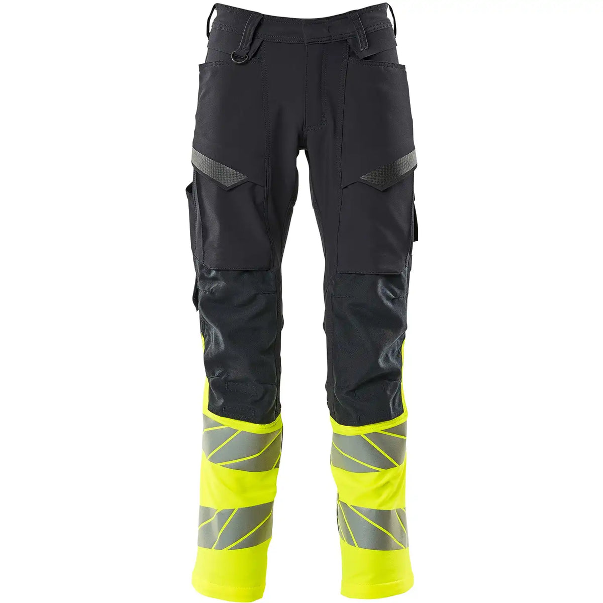 Mascot Accelerate Safe Warnschutz Arbeitshose – schwarzblau/gelb