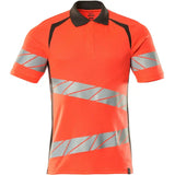 Mascot Accelerate Safe Warnschutz Polo-Shirt – rot/dunkelanthrazit