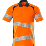 Mascot Accelerate Safe Warnschutz Polo-Shirt – orange/dunkelpetroleum