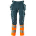 Mascot Accelerate Safe Warnschutz Bundhose Kl.1 19131-711 – dunkelpetroleum/orange