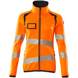 Mascot Damen Accelerate Safe Warn-Fleecejacke – orange/schwarzblau