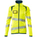 Mascot Damen Accelerate Safe Warn-Fleecejacke – gelb/dunkelpetroleum