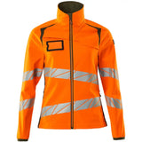 Mascot Damen Accelerate Safe Warn-Softhelljacke – orange/moosgrün