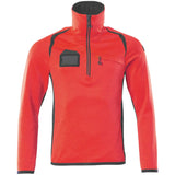 Mascot Accelerate Safe Fleecepullover – rot/dunkelanthrazit