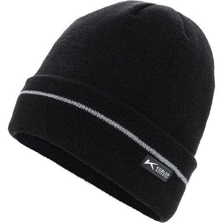 Kübler mit Fleece Strickmütze – schwarz